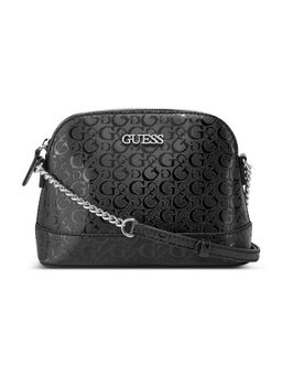 Guess - Black Printed Tidewood Mini Sling Bag