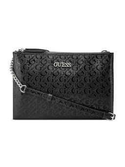 Guess - Black Printed Tidewood Mini Sling Bag