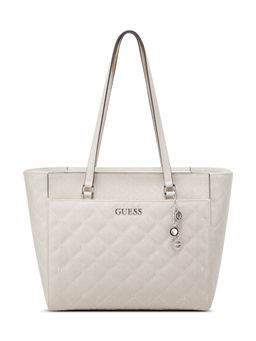 Guess - Sand Beige Textured Delphine Tote Bag