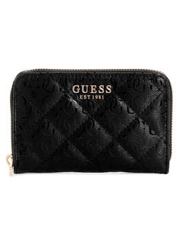 Guess - Black Textured Laurel Zip Around Wallet