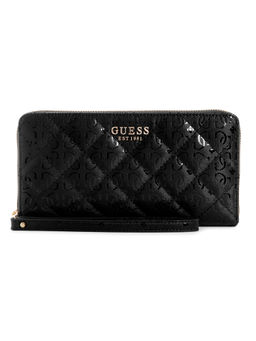 Guess - Black Textured Laurel Cheque Organizer Wallet