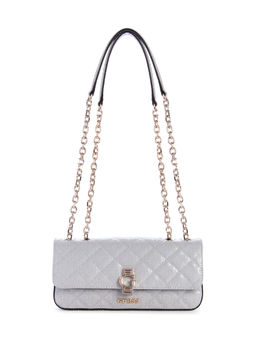 Guess - Grey Quilted Bessey Convertible Sling Bag