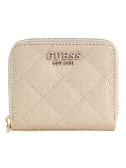 Guess - Sand Beige Textured Laurel Zip Around Wallet