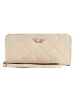 Guess - Sand Beige Textured Laurel Zip Around Wallet