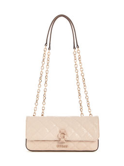 Guess - Sand Beige Quilted Bessey Convertible Sling Bag