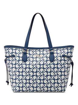 Guess - Navy Blue Printed Ashburn Tote Bag