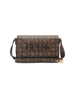 Guess - Dark Brown Printed Reinee Sling Bag