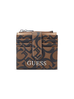 Guess - Dark Brown Printed Abbas Card Case