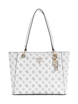 Guess - White Logo Printed Noelle Tote Bag