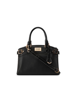 Guess - Black Solid Hayworth Satchel Bag