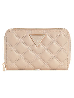 Guess - Light Beige Quilted Giully Zip Around Wallet
