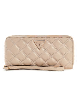 Guess - Light Beige Quilted Giully Zip Around Wallet