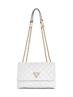 Guess - White Textured Giully Sling Bag