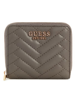 Guess - Grey Quilted Anning Zip Around Wallet
