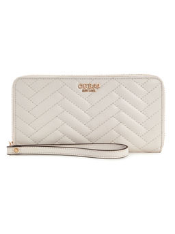 Guess - Stone Beige Quilted Anning Zip Around Wallet