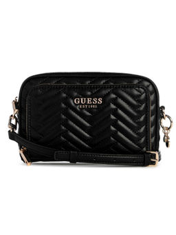 Guess - Black Quilted Anning Sling Bag