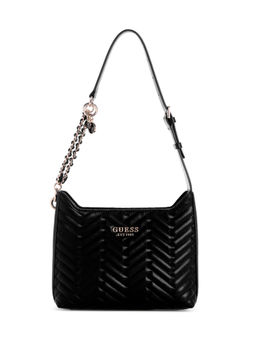 Guess - Black Textured Anning Shoulder Bag