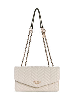 Guess - Stone Grey Quilted Anning Convertible Sling Bag