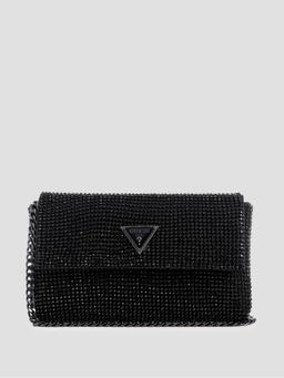 Guess - Black Embellished Zalina Flap Clutch