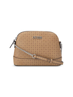 Guess - Mocha Brown Printed Tidewood Mini Sling Bag