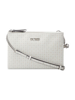 Guess - Stone White Printed Tidewood Mini Sling Bag