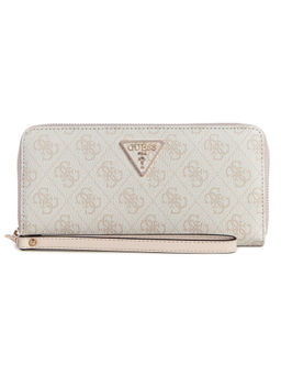 Guess - Dove Grey Logo Printed Laurel Zip Around Wallet