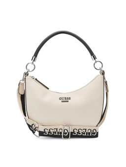 Guess - Off White Multi Solid Monica Mini Hobo Bag