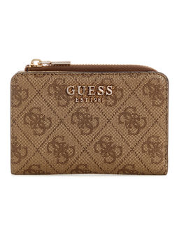 Guess - Latte Brown Logo Printed Laurel Card Case