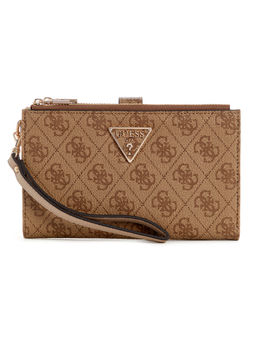 Guess - Latte Brown Logo Printed Laurel Wallet