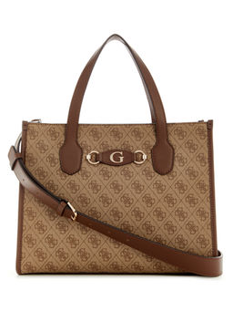 Guess - Latte Brown Printed Izzy Handbag