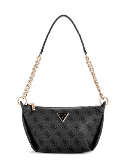 Guess - Coal Grey Printed Meridian Top Zip Shoulder Bag