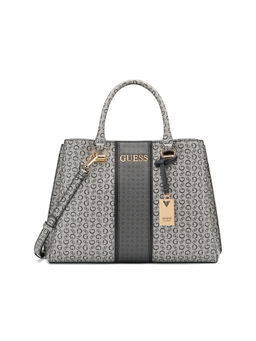 Guess - Grey Printed Suma Satchel Bag