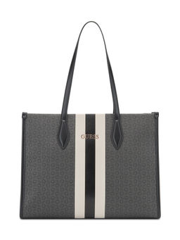 Guess - Coal Grey Printed Ines Carryall Tote Bag