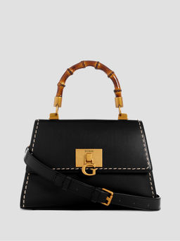Guess - Black Solid Stephi Bamboo Sling Bag
