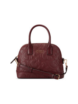 Guess - Wine Quilted Berkton Dome Satchel Bag