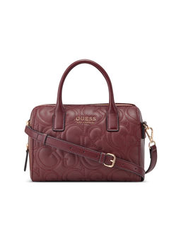 Guess - Wine Quilted Berkton Barrel Satchel Bag