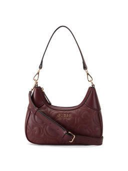 Guess - Merlot Red Quilted Berkton Mini Hobo Bag