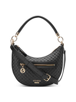 Guess - Black Quilted Monica Mini Hobo Bag