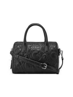 Guess - Black Quilted Berkton Barrel Satchel Bag