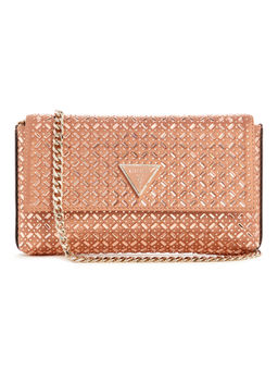 Guess - Pink Embellished Zalina Flap Clutch
