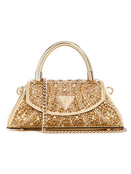 Guess - Gold Embellished Beauvoir Top Handle Sling Bag