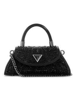 Guess - Black Embellished Beauvoir Top Handle Sling Bag