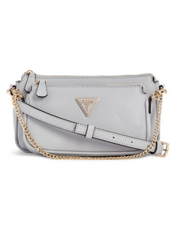 Guess - Grey Textured Noelle Double Pouch Sling Bag