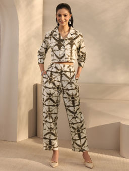 Libas - Cream Printed Three Fourth Sleeves Co-ord Set