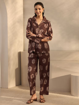 Libas - Brown Printed Full Sleeves Co-ord Set