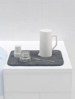 Brabantia - Sink Side Foldable Microfiber Dish Drying Mat - Dark Grey