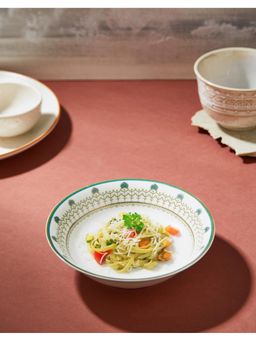 Fabindia - Green Barkha Ceramic Serving Bowl