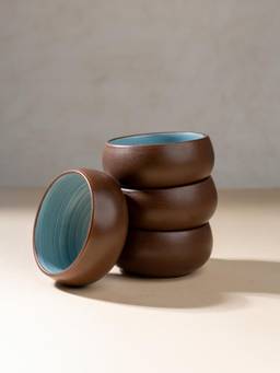 The Golden Theory - 4-Piece Multipurpose Ceramic Small Bowl Set