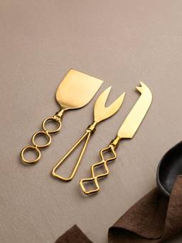 The Golden Theory - Premium Gold Cheese Knife Set of 3