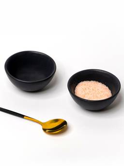 The Golden Theory - Matte Black Ceramic Dip Bowls Set of 4